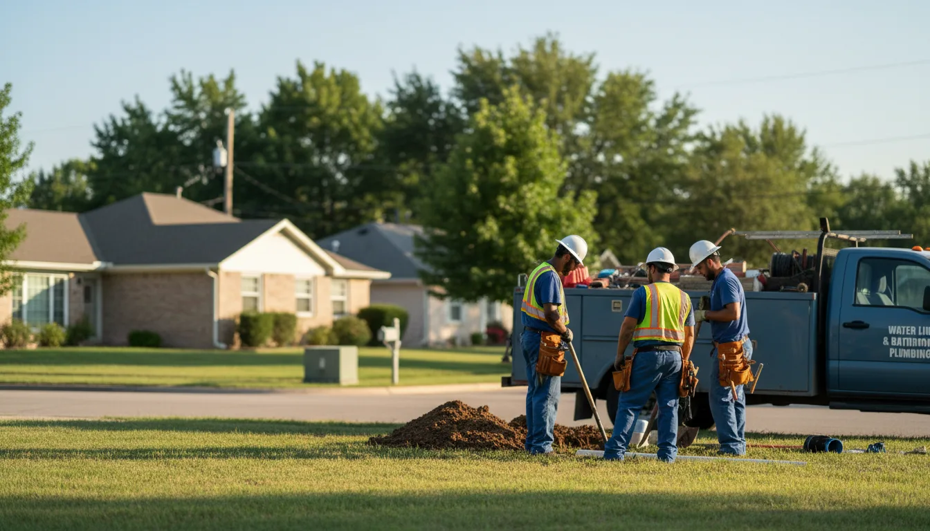 Residential water line and bathroom plumbing service in Rush, KY